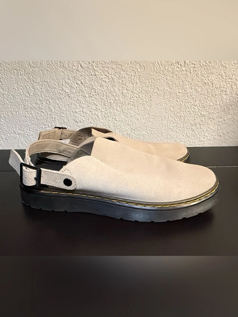 Dr. Martens Beige Suede Slingback Slip-On